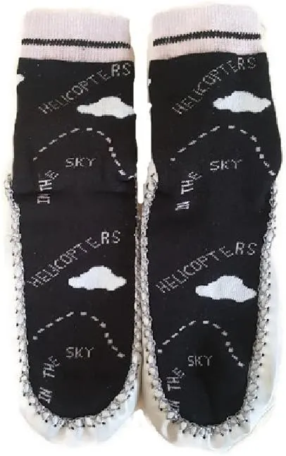 European Boys Non Skid Slipper Socks Leather Sole Moccasin (2T-7T)