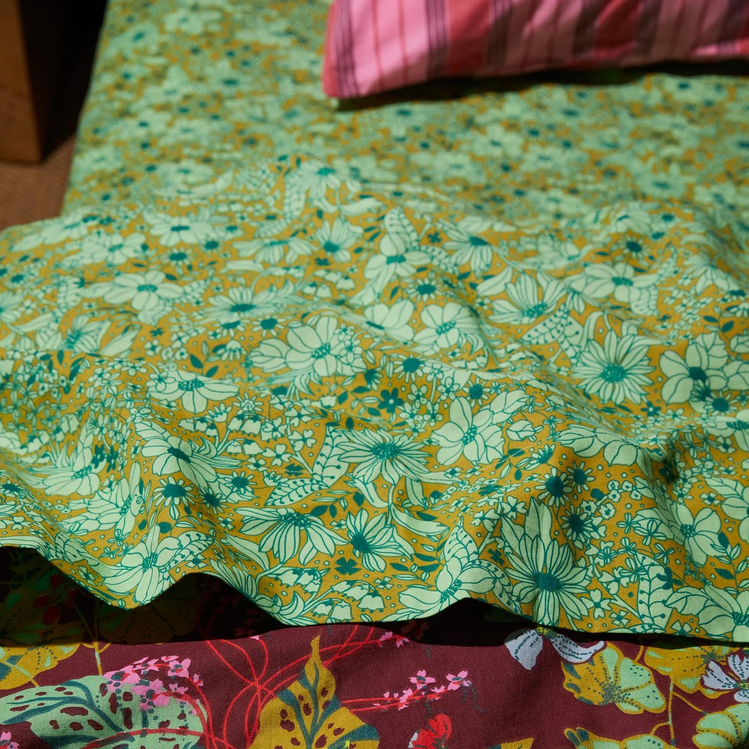 Evette Cotton Flat Sheet - Olive