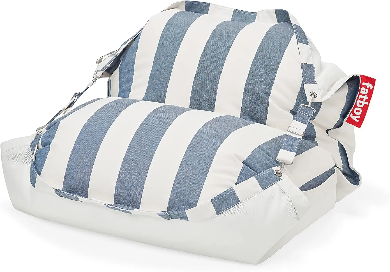 Fatboy Original Floatzac Bean Bag Pool Float, Stripe Ocean Blue