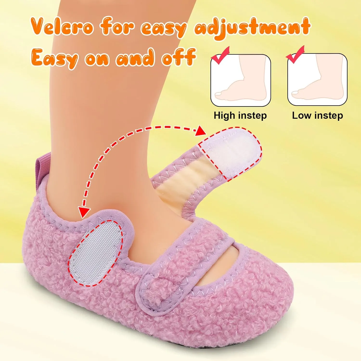 FEETCITY Toddler House Slippers - Boys & Girls Winter Kids Indoor Home Shoes - Warm Socks