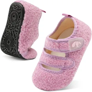 FEETCITY Toddler House Slippers - Boys & Girls Winter Kids Indoor Home Shoes - Warm Socks