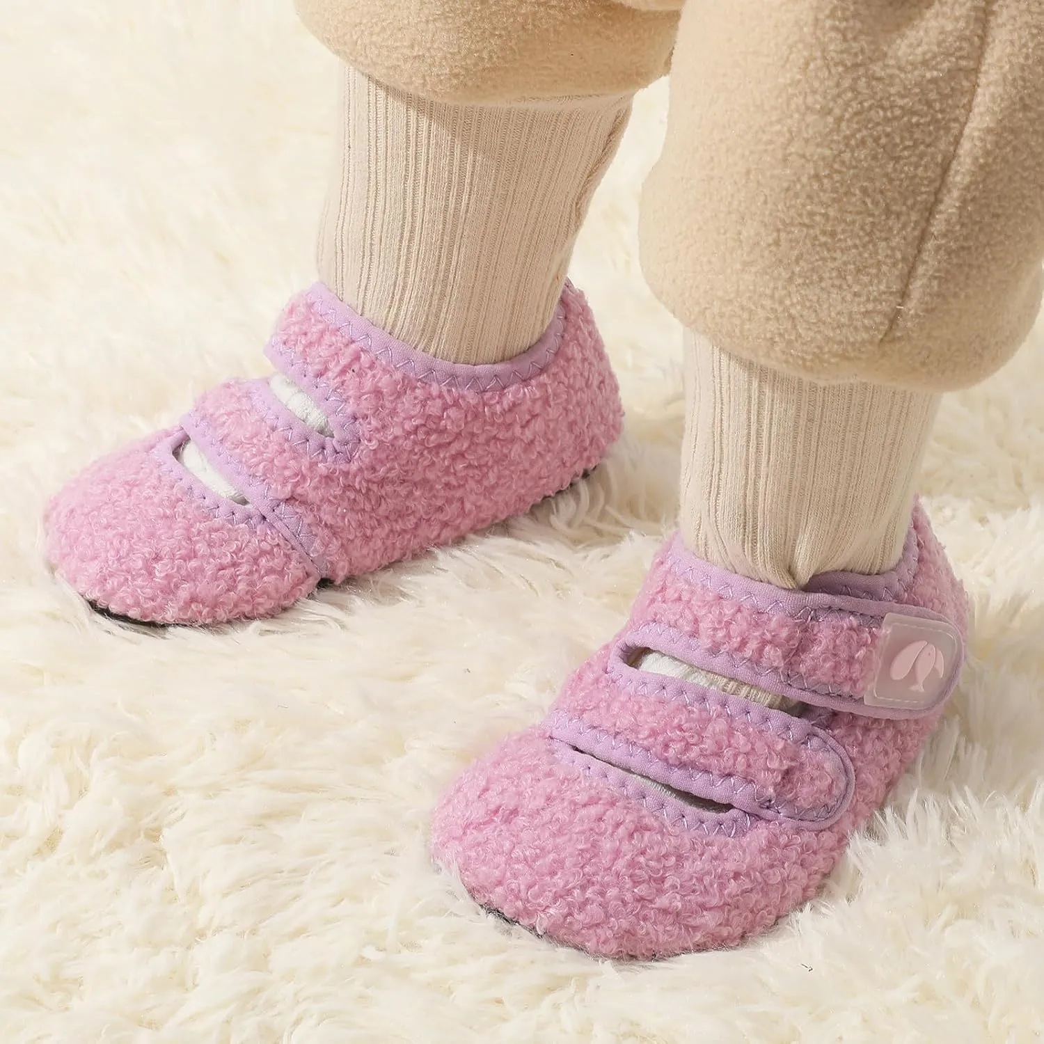 FEETCITY Toddler House Slippers - Boys & Girls Winter Kids Indoor Home Shoes - Warm Socks