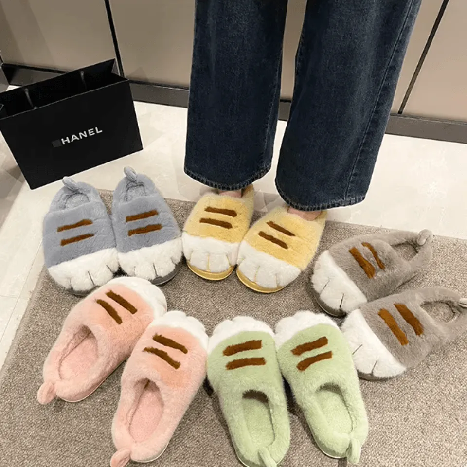 Feline Paws Cozy Slippers – Soft, Warm, and Perfect for Cat Lovers