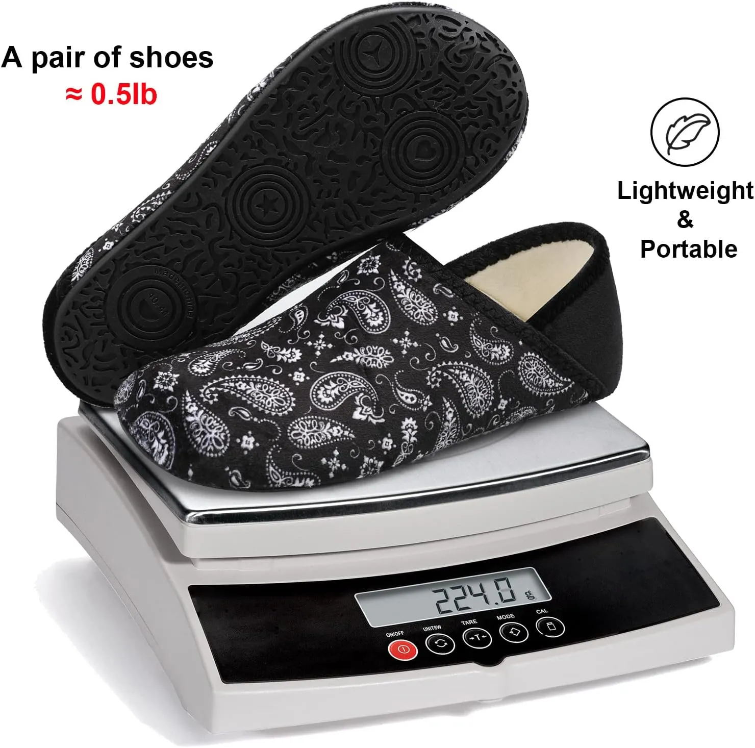 Fires Womens Mens Slippers with Rubber Sole Soft-Lightweight House Slipper Socks Around House Shoes Non Slip Indoor/Outdoor