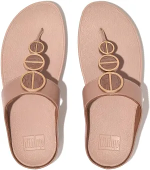FitFlop Women's Halo Metallic-Trim Toe-Post Sandals