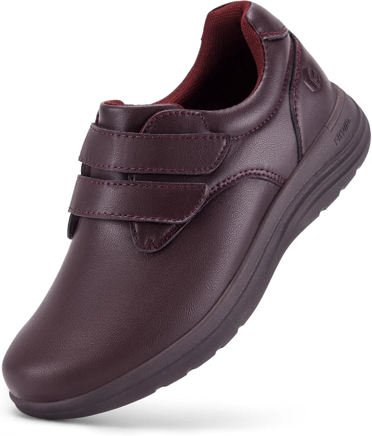 FitVille Wide Diabetic Walking Shoes for Women, Dress Casual Comfortable Leather Oxford Shoes for All-Day Comfort