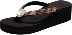 Flat Flip Flops for Women 2025,Open Toe Rhinestones Sparkly Glitter Sandals Ladies Summer Comfortable Slingback Slides Comfy Soft Memory Foam CasualShoes for Beach Holiday Outdoor Indoor