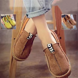 Flat Toe Ladies Round Spring Budget-conscious Flock Comfortable Steep discount Masorini Flats Shoes Women Breathable Autumn