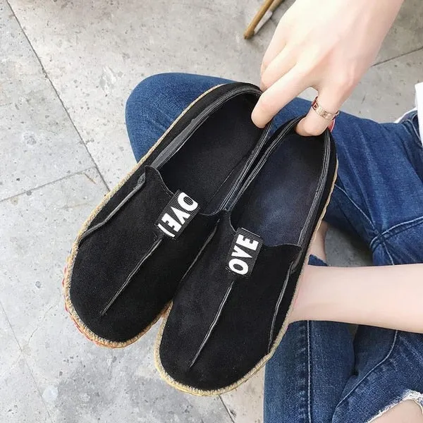 Flat Toe Ladies Round Spring Budget-conscious Flock Comfortable Steep discount Masorini Flats Shoes Women Breathable Autumn