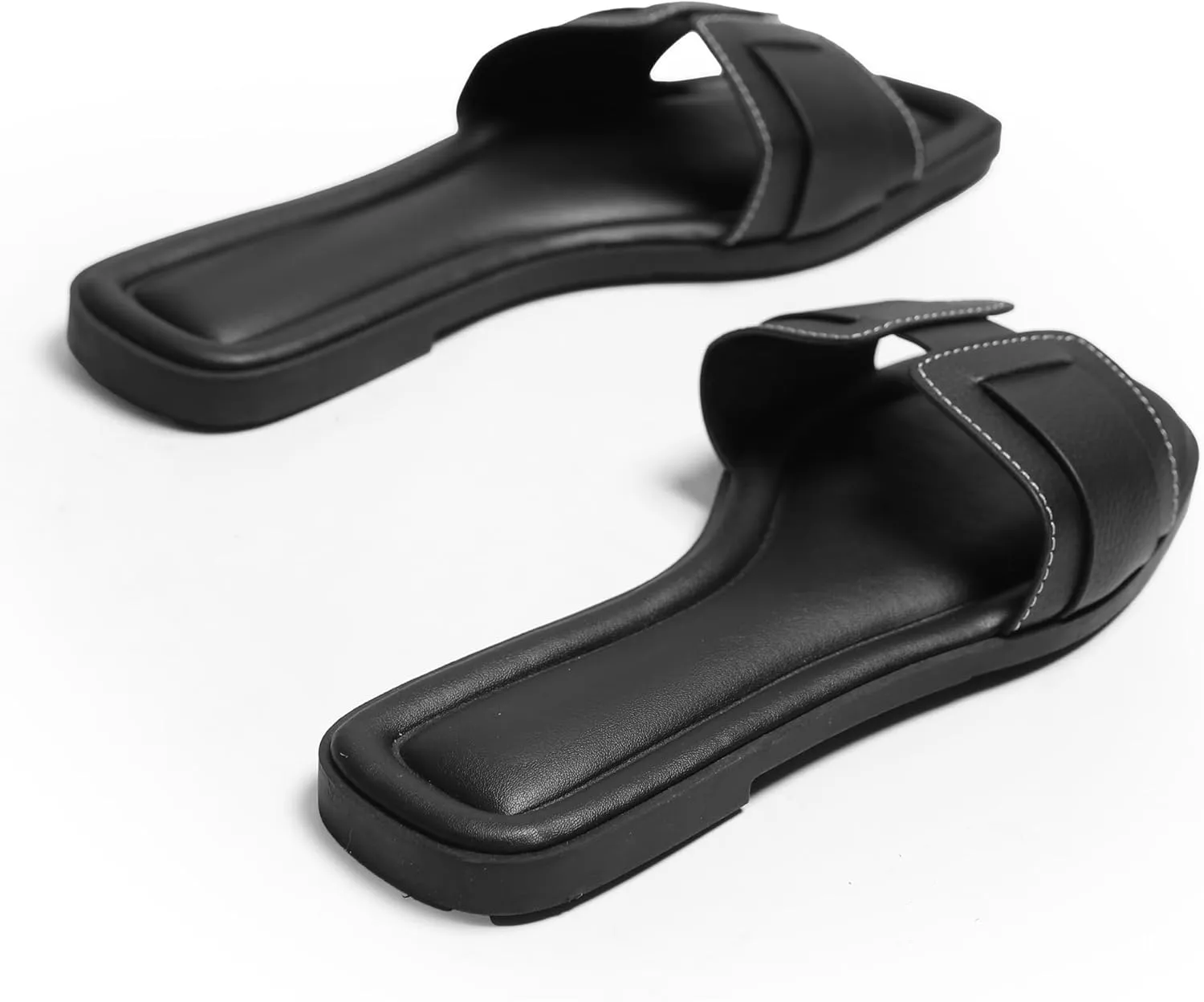Flat Womens Sandals Flat Slide Sandals Women Black Brown White Sandals Size 6-11