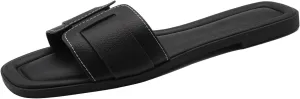 Flat Womens Sandals Flat Slide Sandals Women Black Brown White Sandals Size 6-11
