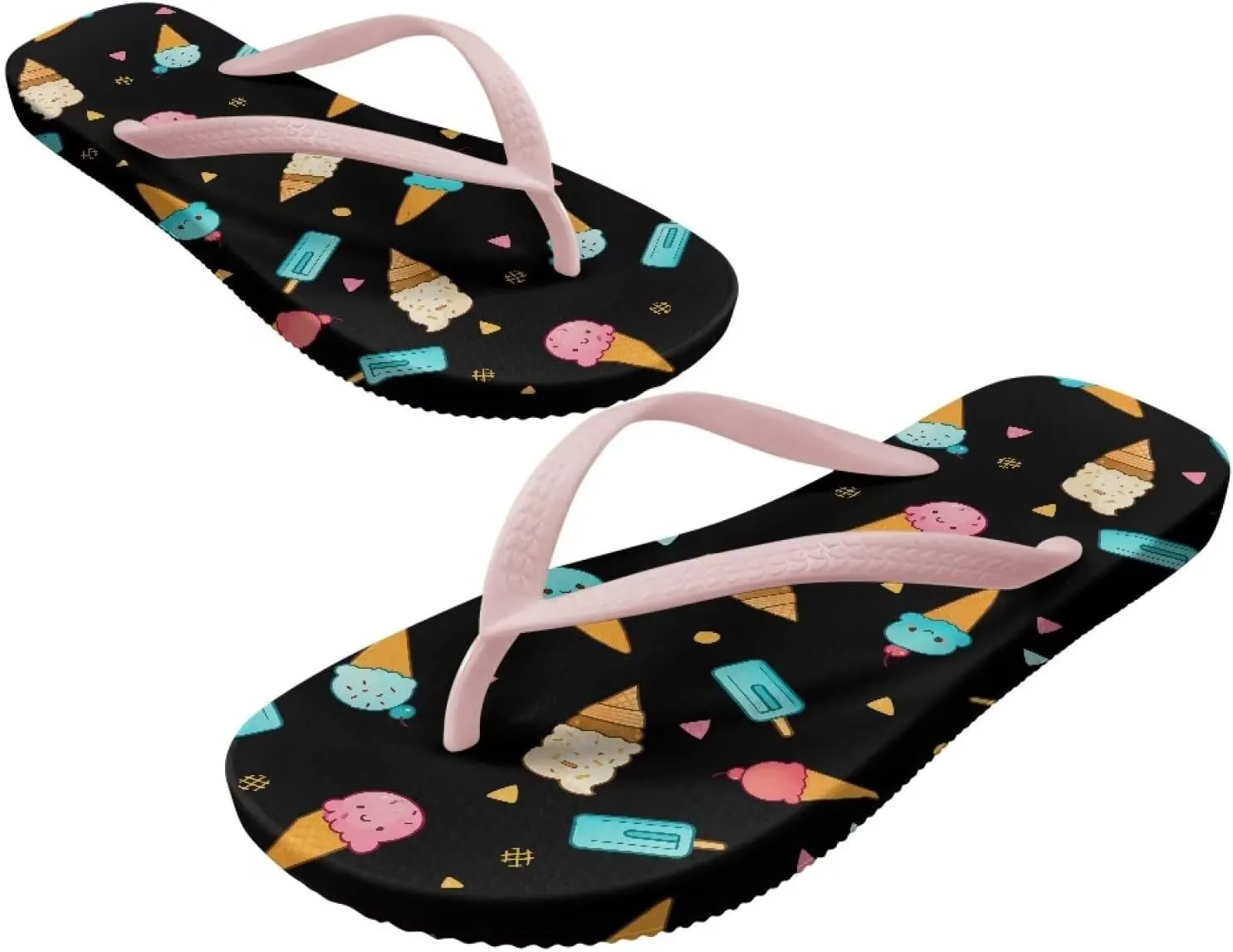 Flip Flops for Women Floral Printed Footwear Flats Sandals Lightweight Sandal Summer Beach Slides SizeUS 5-9