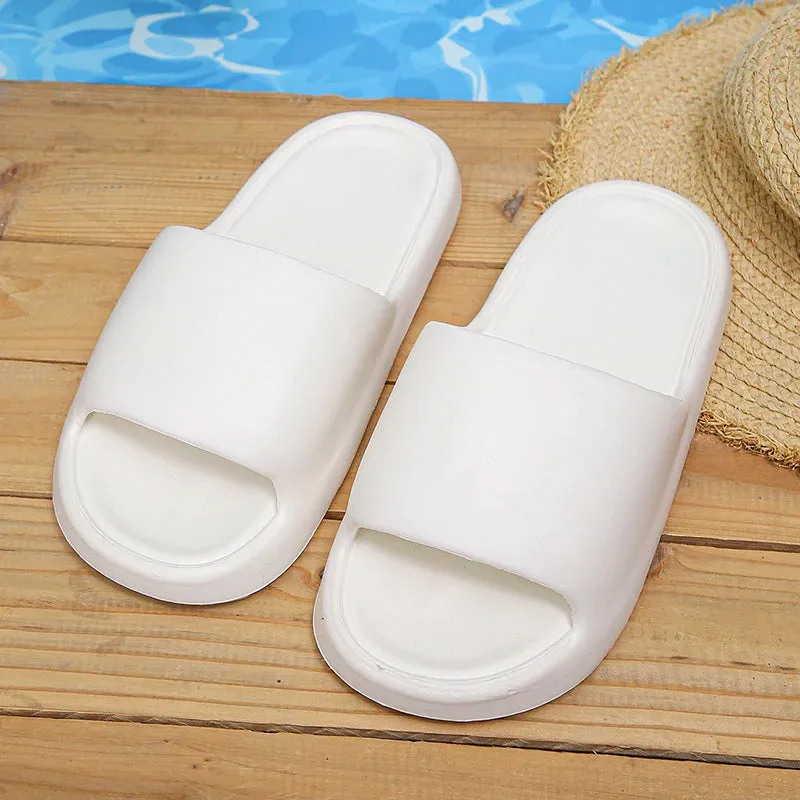 Flip flops Solid Color Simple Non-slip Soft Sole Slippers