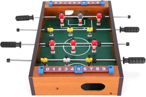 Foosball Table for Home, 13.6 x 8.5in Tabletop Foosball Table Portable Mini Table Football, Soccer Game Set with Two Balls for Party Adults and Kids Indoor Game Play