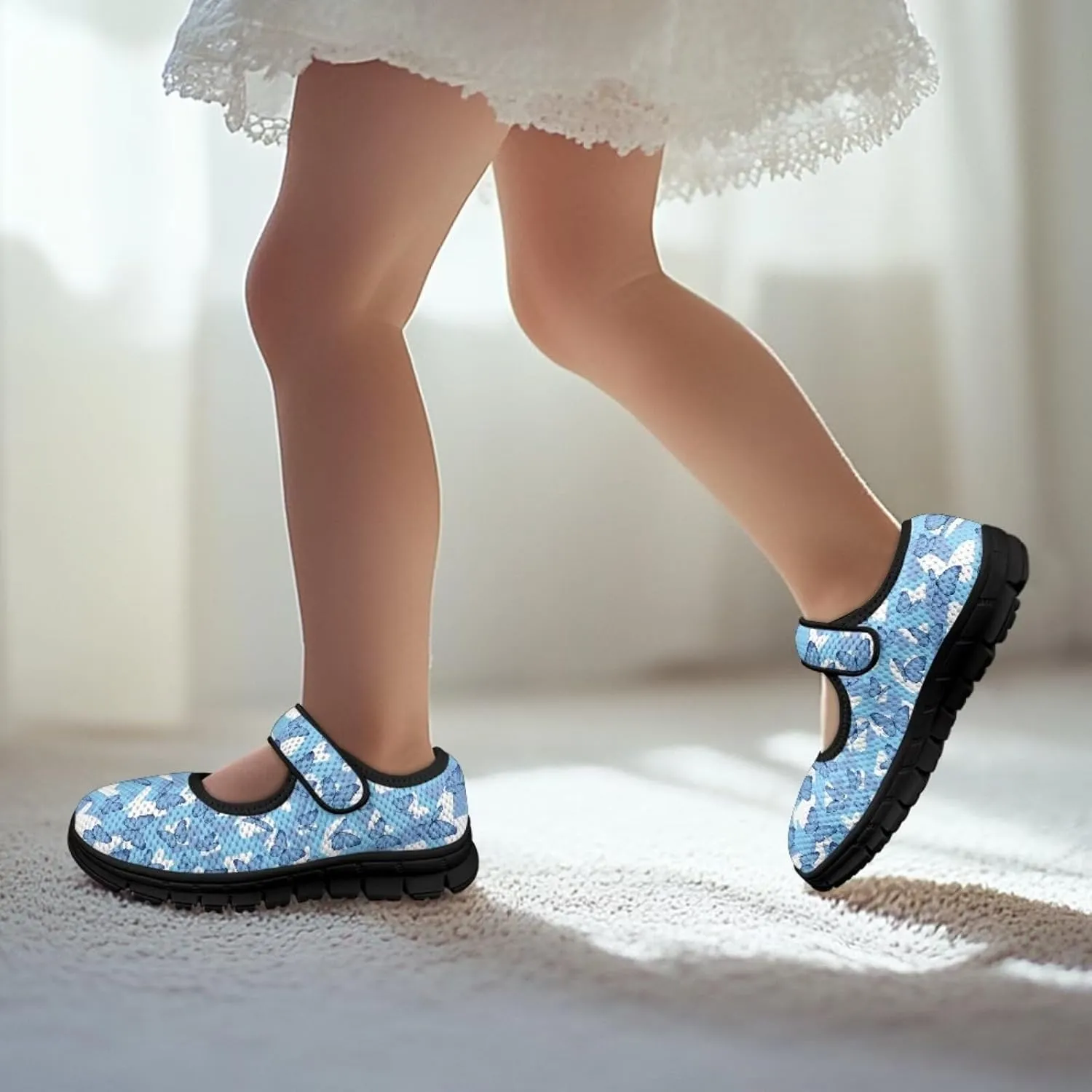 Forchrinse Funny Dachshund Print Girls Mary Jane Flats Comfort Wide Dressy Shoes for Kids/Toddler Sneakers Breathable School Shoes Size 11-2.5