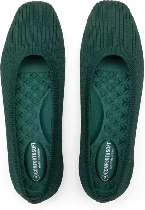 Frank Mully Women's Flats Square Toe Flats Comfortable Slip on Washable Ballet Flats Shoes for Women Dressy Work