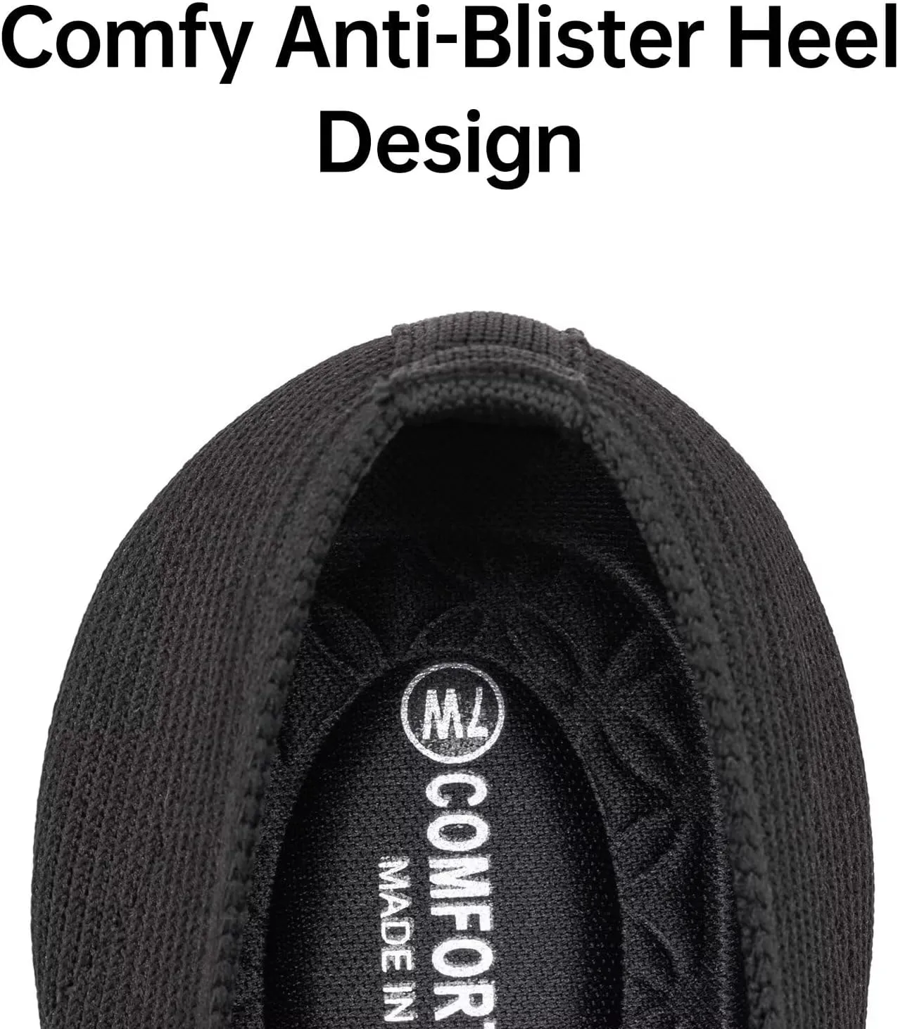 Frank Mully Womens Wide Flat Shoes Square Toe Shoes Knitted Work Flats Comfortable Women Shoes Comfortable Women Shoes
