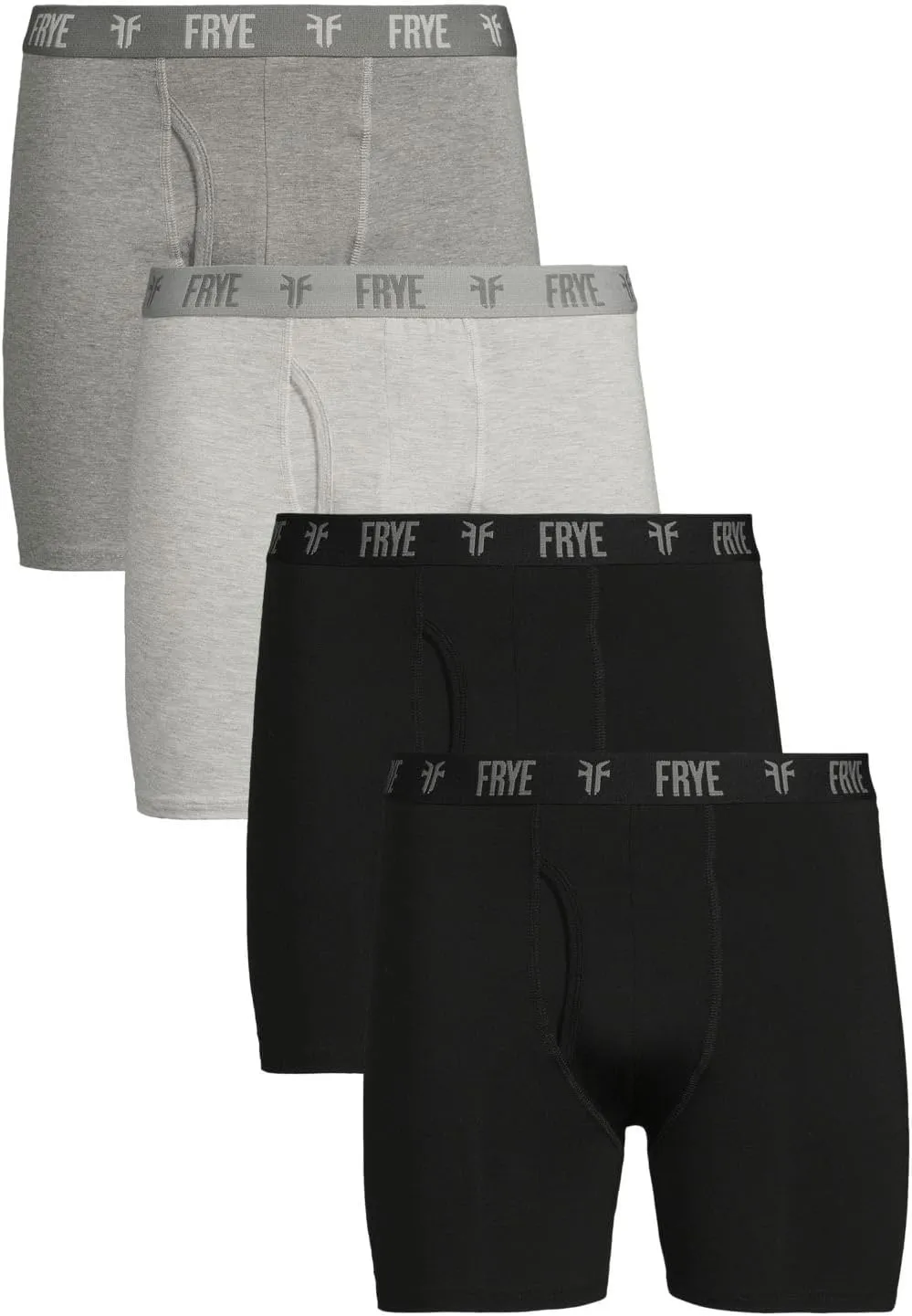 Frye Stretch Viscose Boxer Briefs for Men 4-Pack, Soft and Breathable Underwear for Men Pack of 4 Fly or No Fly