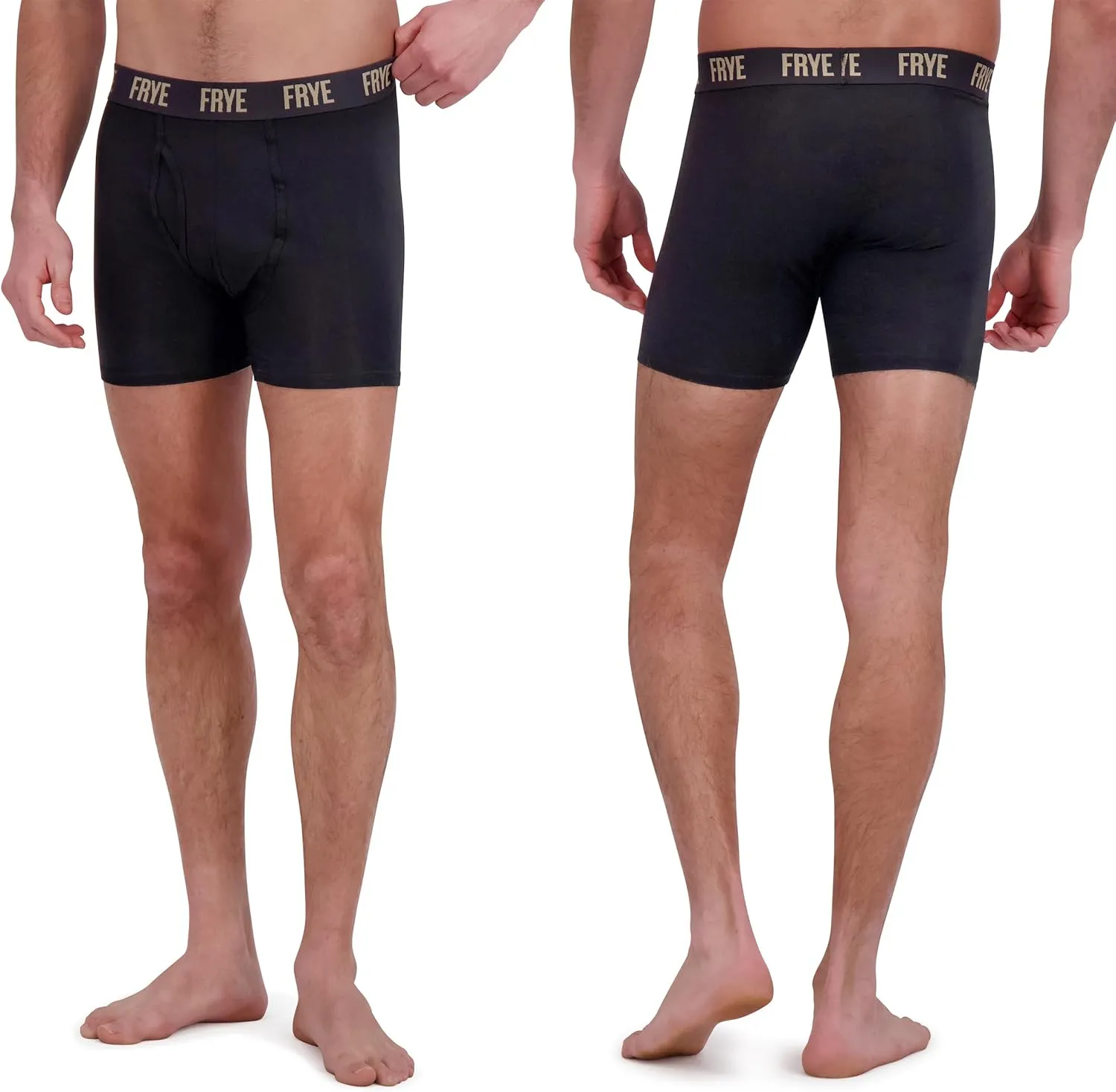 Frye Stretch Viscose Boxer Briefs for Men 4-Pack, Soft and Breathable Underwear for Men Pack of 4 Fly or No Fly