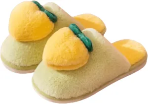 Fuzzy Slipper Winter Fluffy Slippers Peach Cute Slippers For Women Comfortable Warm House Shoes Slippers