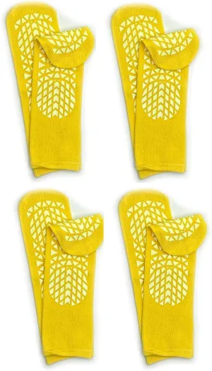 GBM Secure Step Double-Sided Tread Non Slip Safety Socks, 4 Pair
