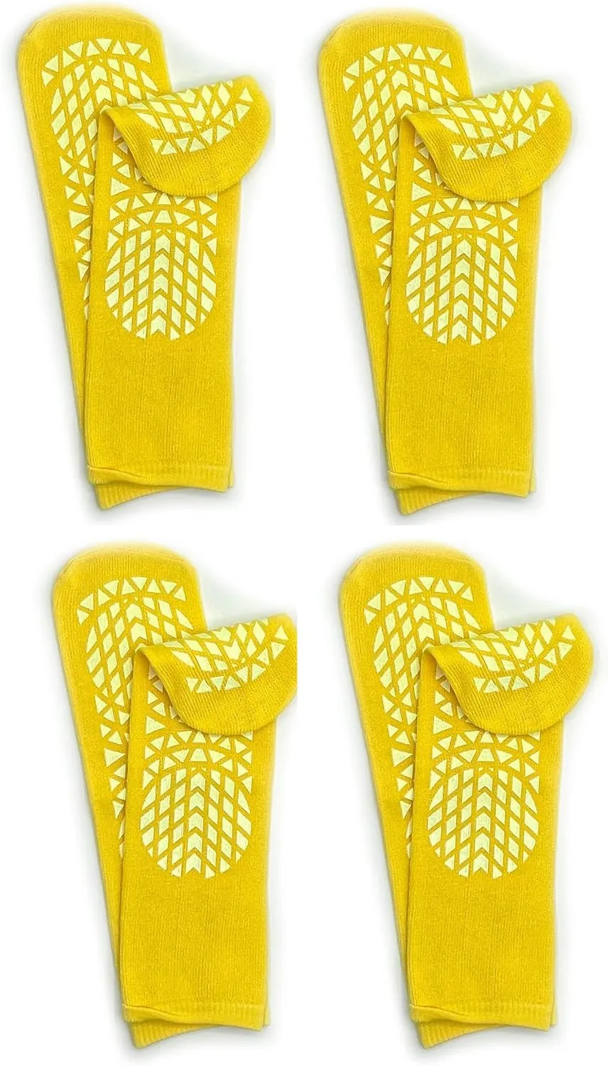 GBM Secure Step Double-Sided Tread Non Slip Safety Socks, 4 Pair