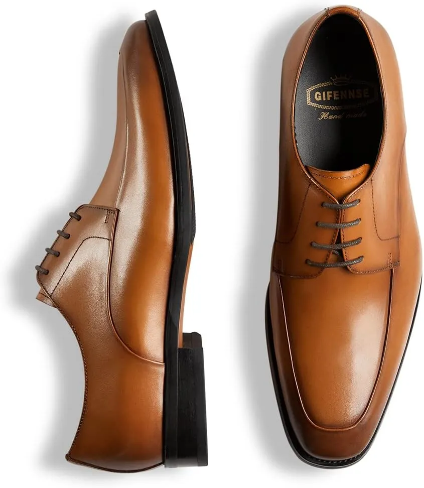GIFENNSE Mens Oxford Shoes Leather Dress Shoes for Men
