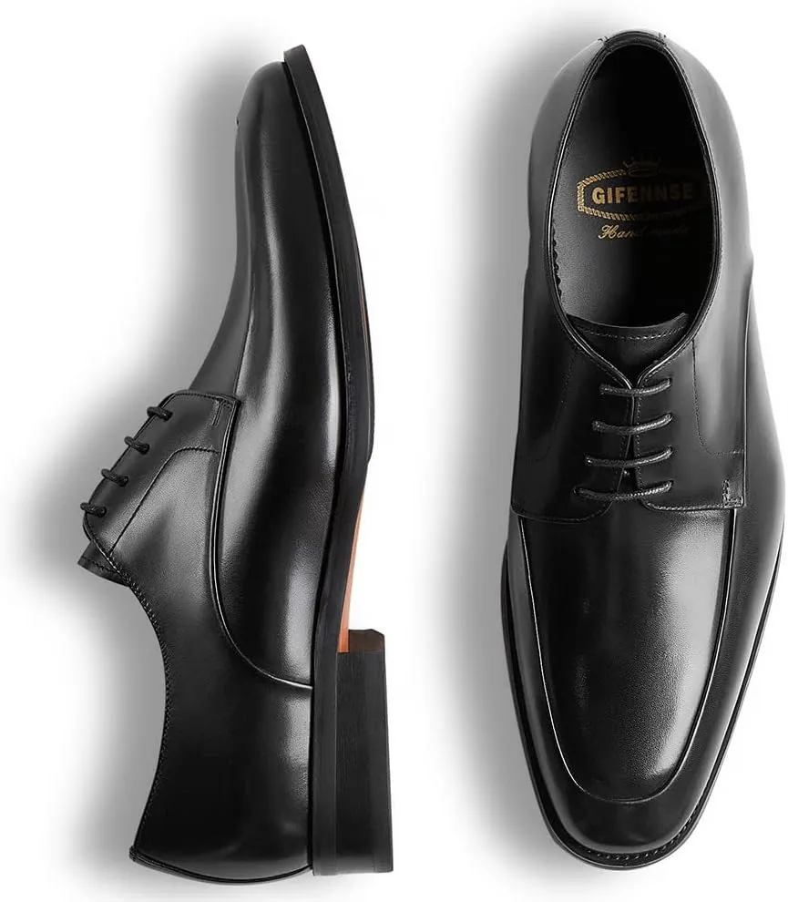 GIFENNSE Mens Oxford Shoes Leather Dress Shoes for Men