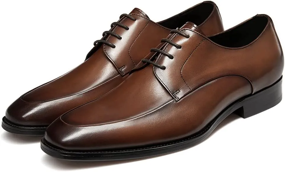 GIFENNSE Mens Oxford Shoes Leather Dress Shoes for Men