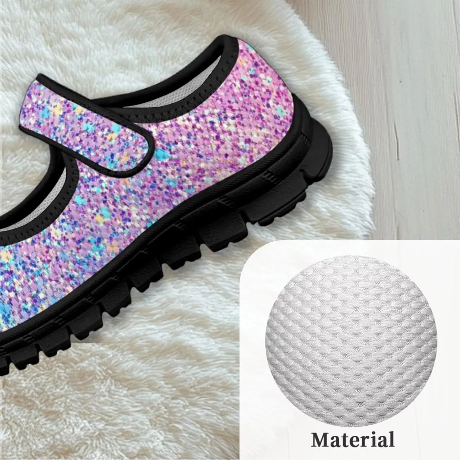 Girls Axolotl Mary Jane Dress Shoes Glitter Ballerina Princess Flat for Wedding, Party, Birthday US 11-2.5