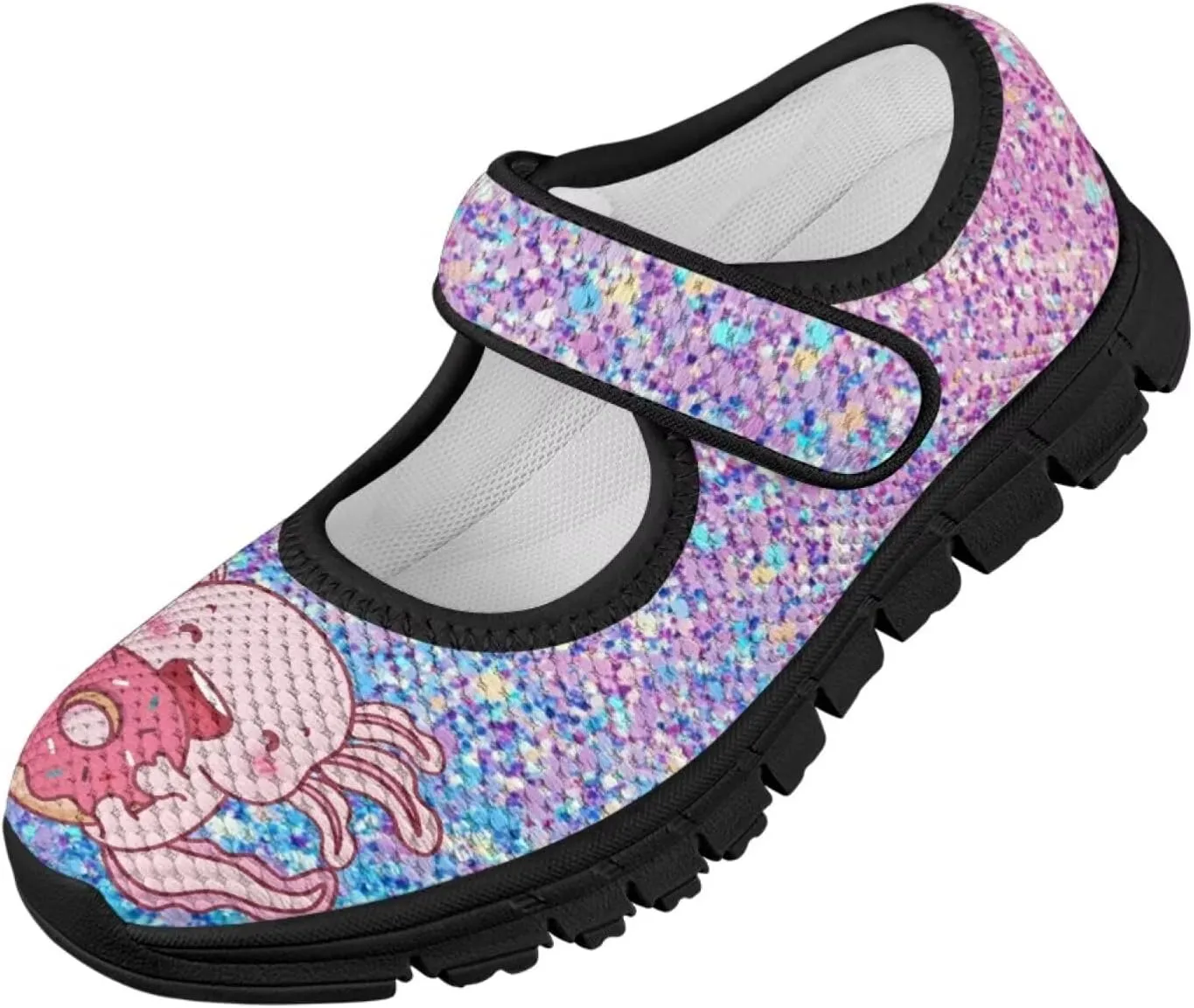 Girls Axolotl Mary Jane Dress Shoes Glitter Ballerina Princess Flat for Wedding, Party, Birthday US 11-2.5