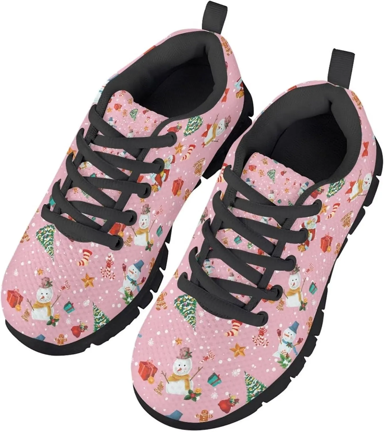 Gomyblomy Kids Running Shoes Boys Girls Tennis Shoes Lightweight Breathable Athletic Shoes Lace Up Flat Sneakers