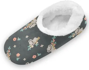 Gredecor Boys Girls Toddler Slippers for Kids Home House Slippers Warm Fur Non Slip Plush Indoor Slipper Socks