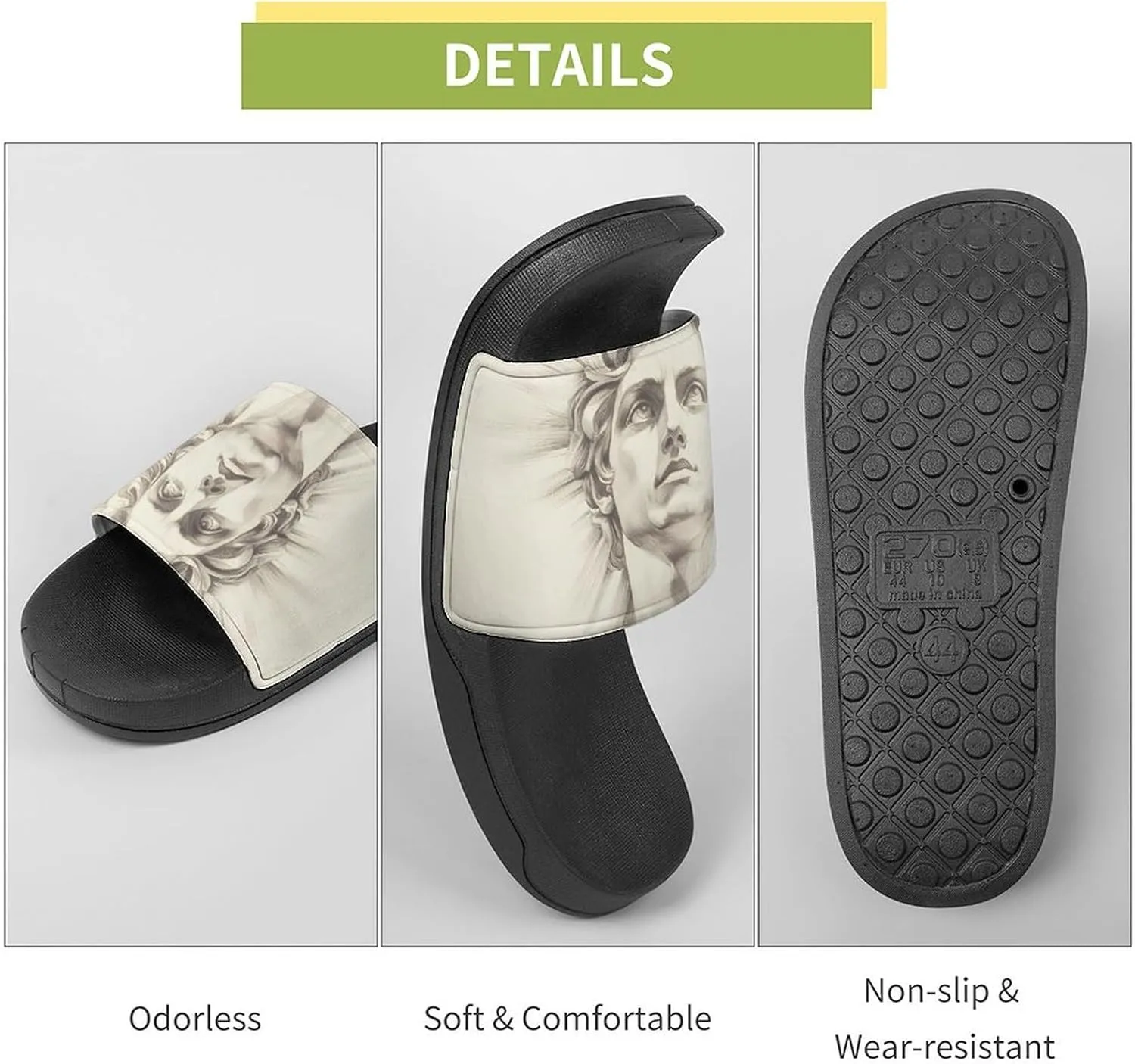 Greek God Helios Slippers Indoor Outdoor Unisex House Slipper Shower Slippers Non-Slip Open Toe Shoes