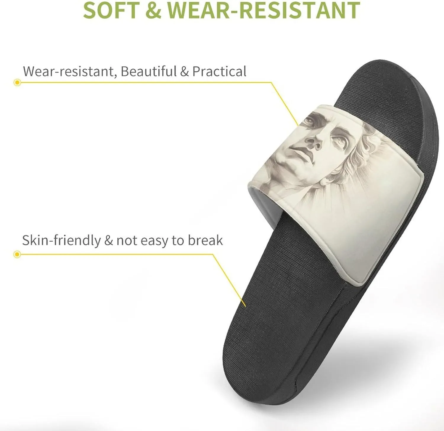 Greek God Helios Slippers Indoor Outdoor Unisex House Slipper Shower Slippers Non-Slip Open Toe Shoes
