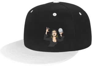 Gypsy Fortune Teller Snapback Hats for Men Women Hat Baseball Cap Flat Bill Visor White Hat