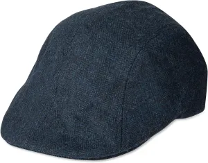 Haggar Men's Brushed Herringbone Flat Cap Ivy Hat