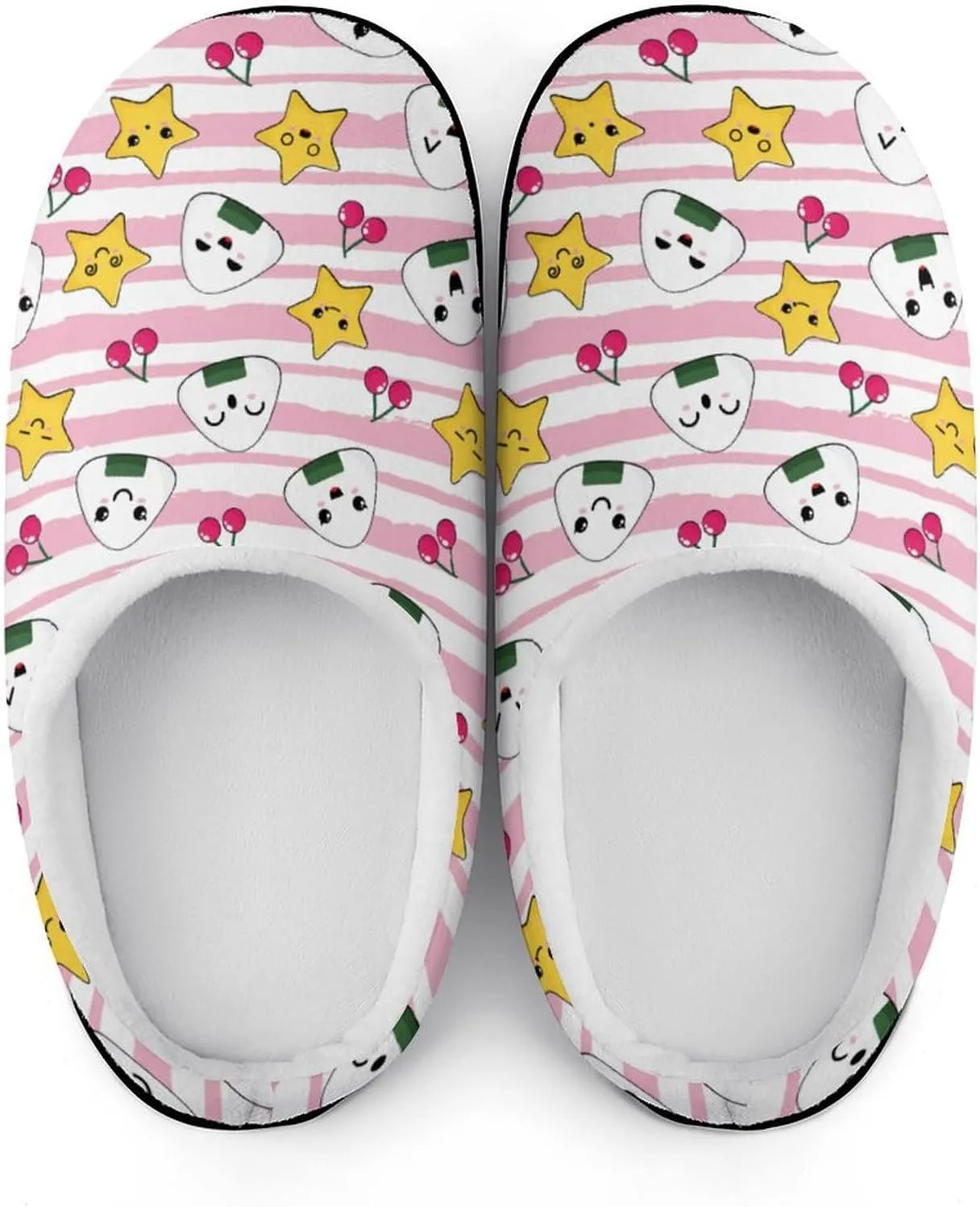 Halloween Checkered Clog Slippers For Womens Ladies Non-Slip Home Slippers Cotton Slipper Slip-On Shoes Indoor Outdoor