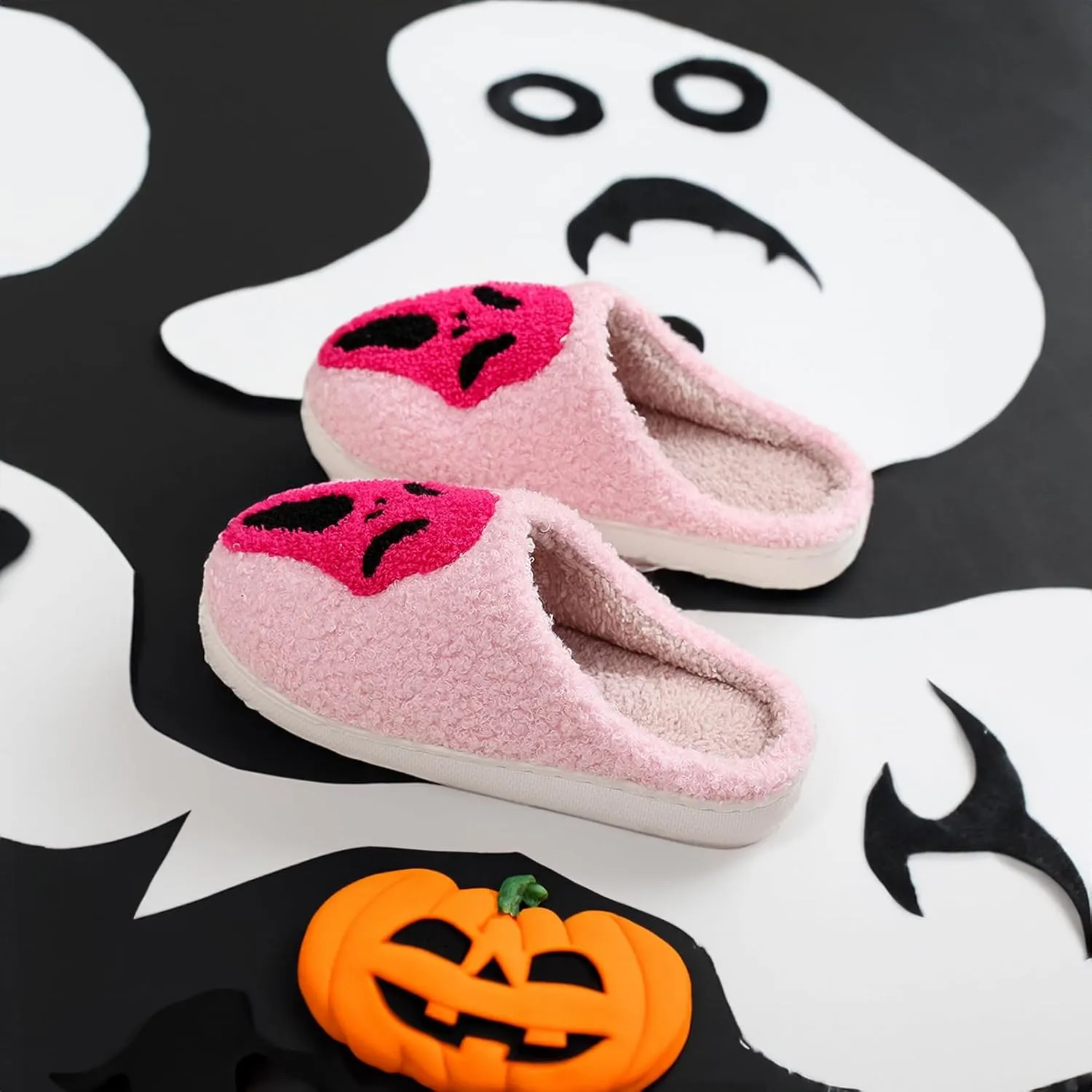 Halloween Christmas Slippers Holiday Slipper House Shoes Home Slipper for Women Fuzzy Outdoor Indoor Bedroom Slippers