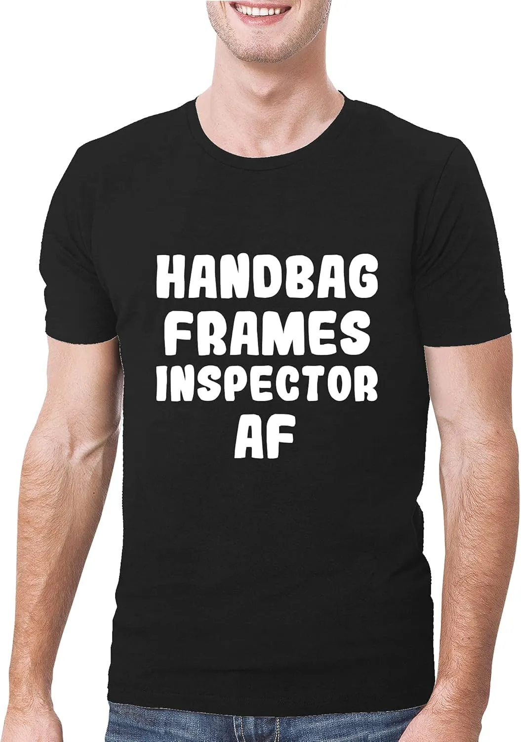 Handbag Frames Inspector AF - A Soft & Comfortable Men's T-Shirt, Black, XX-Large