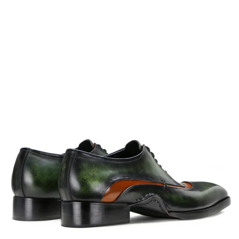 HandPainted Shiny Leather Oxford Shoes