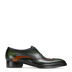 HandPainted Shiny Leather Oxford Shoes