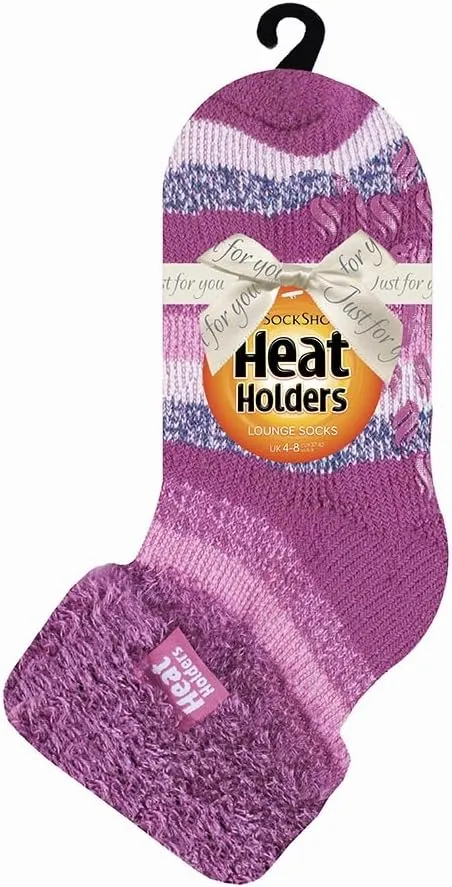 HEAT HOLDERS - Lounge Thermal Non Slip Bed Socks With Grip for Women