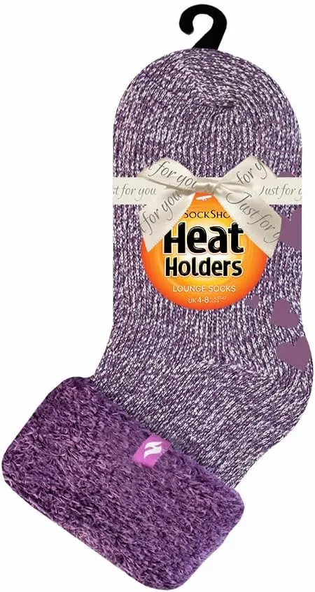 HEAT HOLDERS - Lounge Thermal Non Slip Bed Socks With Grip for Women