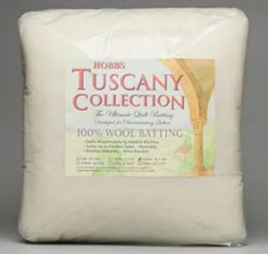 Hobbs Bonded Fibers Tuscany Wool Queen Batting, Natural
