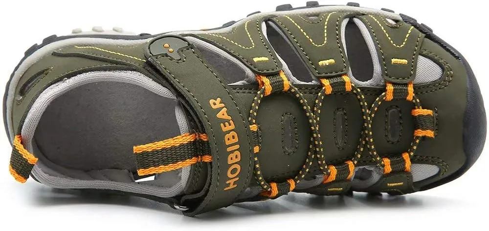 HOBIBEAR Boys Girls Sport Water Sandals Closed-Toe Outdoor(Toddler/Little Kid/Big Kid)