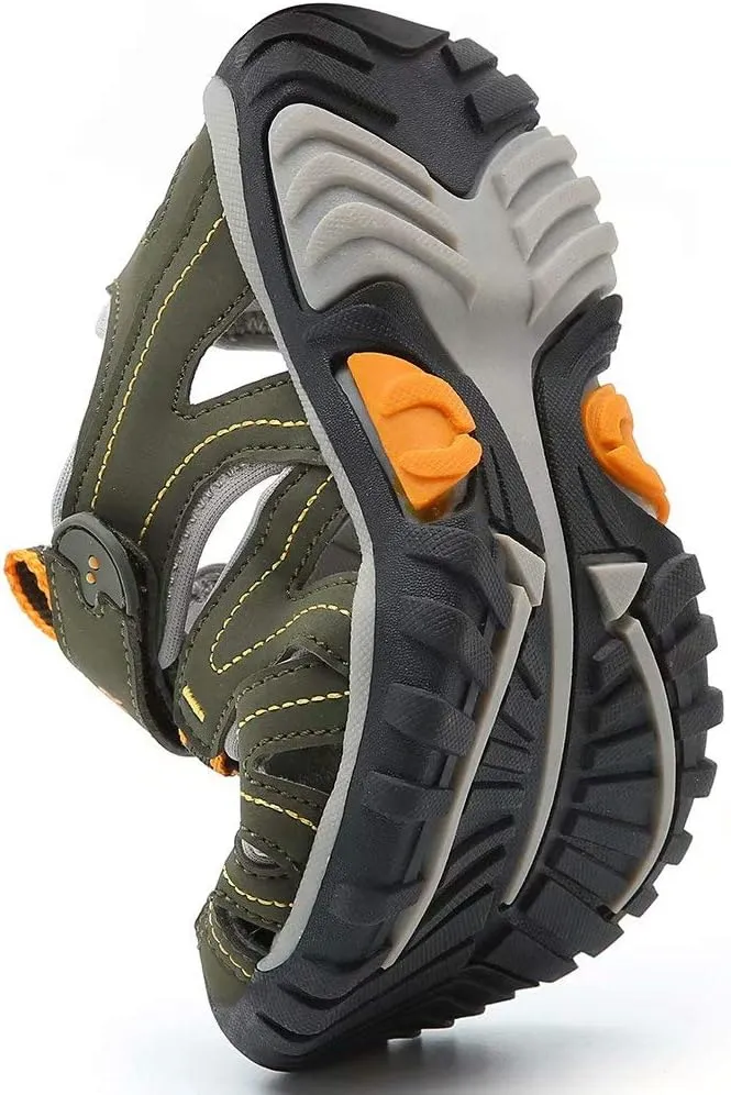 HOBIBEAR Boys Girls Sport Water Sandals Closed-Toe Outdoor(Toddler/Little Kid/Big Kid)