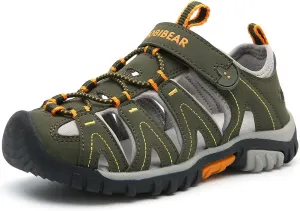 HOBIBEAR Boys Girls Sport Water Sandals Closed-Toe Outdoor(Toddler/Little Kid/Big Kid)