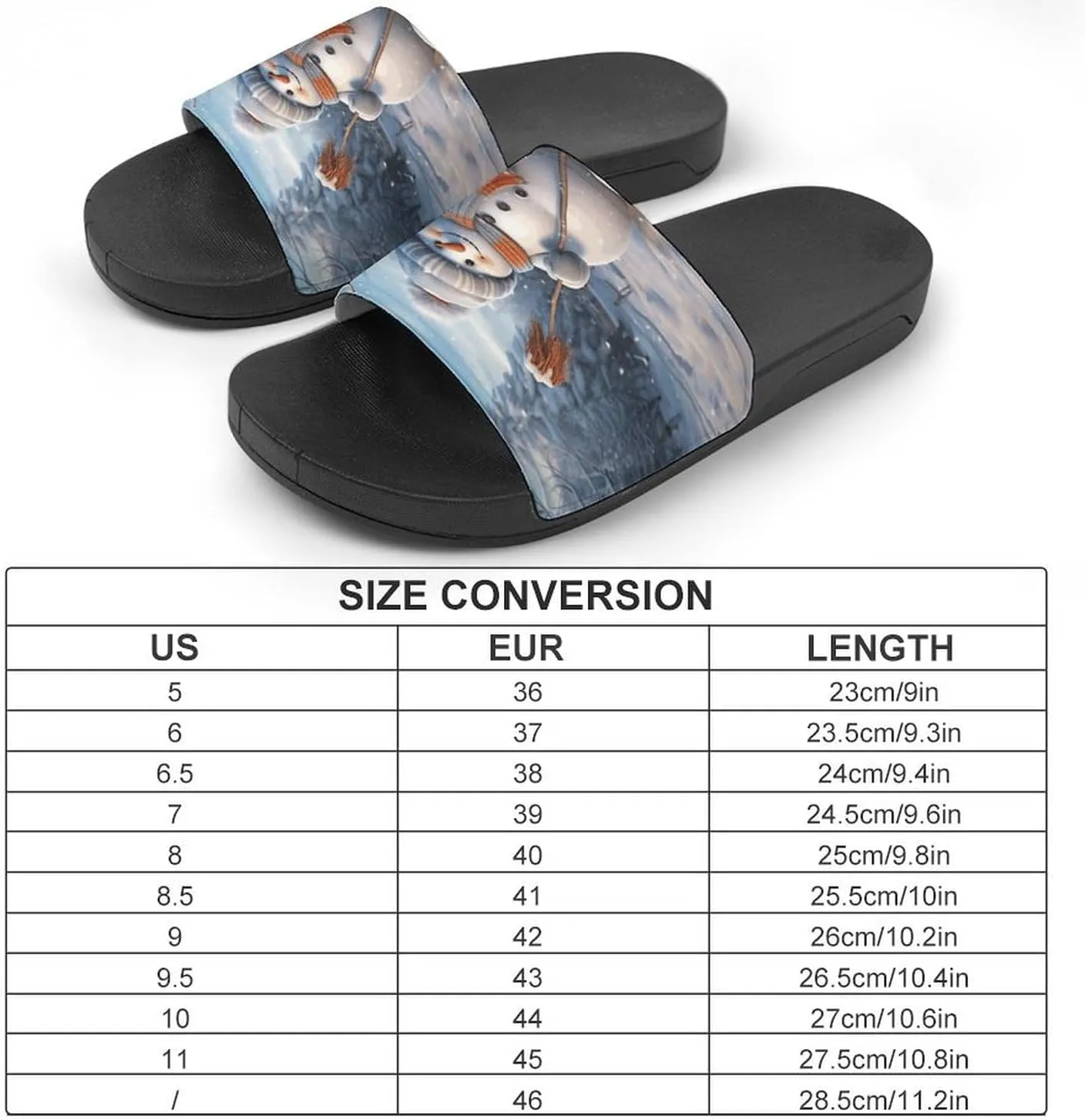 Home Slides Shower Sandals,Hardworking Snowman Print Open Toe Slippers,Summer Beach Slides,Non-Slip Shower Shoes for Indoor And Outdoor