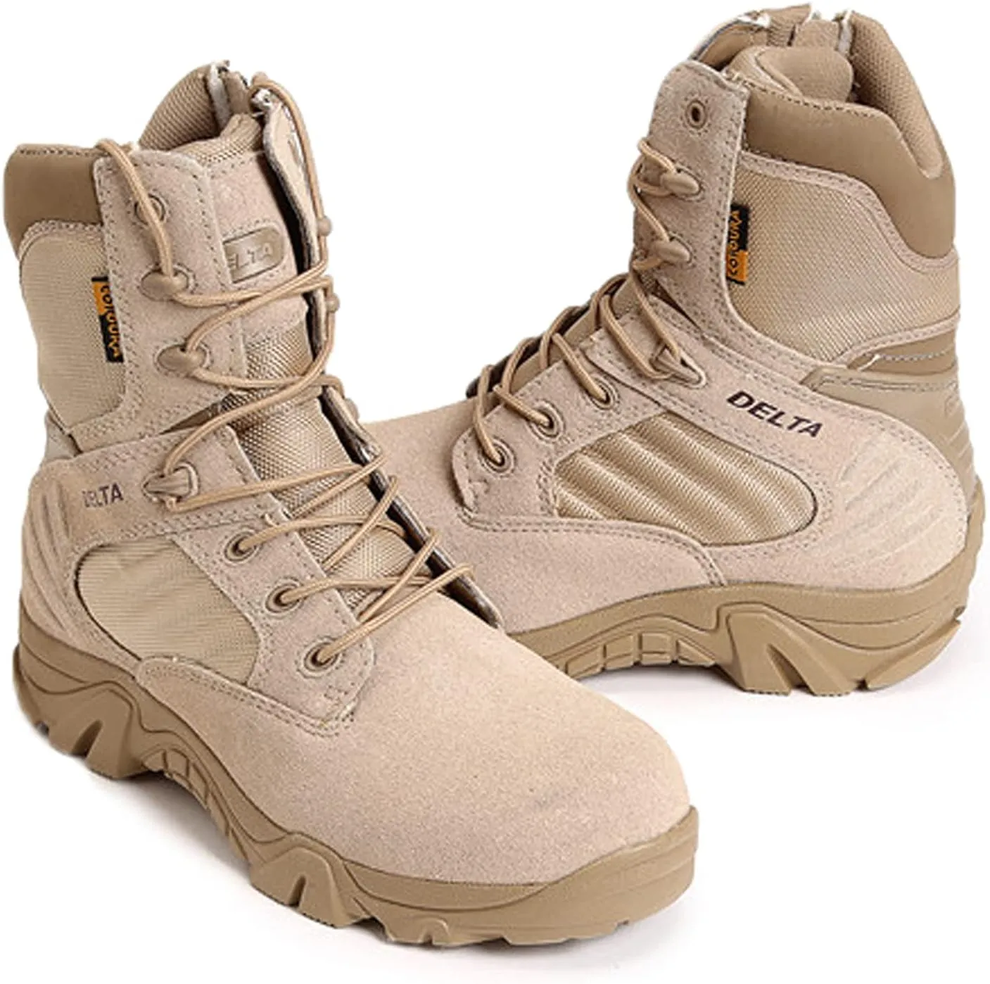 hongrenamz Walking Boots for Men Waterproof Hiking Boots,Outdoor Hiking Trekking High Rise Walking Shoes Black-EU43/US9